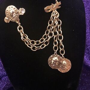 Coin Brooch
